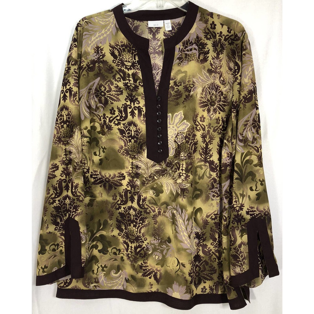 APT 9 Womens 2X Multicolored Floral Paisley Boho Sheer Tunic-227